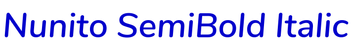 Nunito SemiBold Italic police de caractère